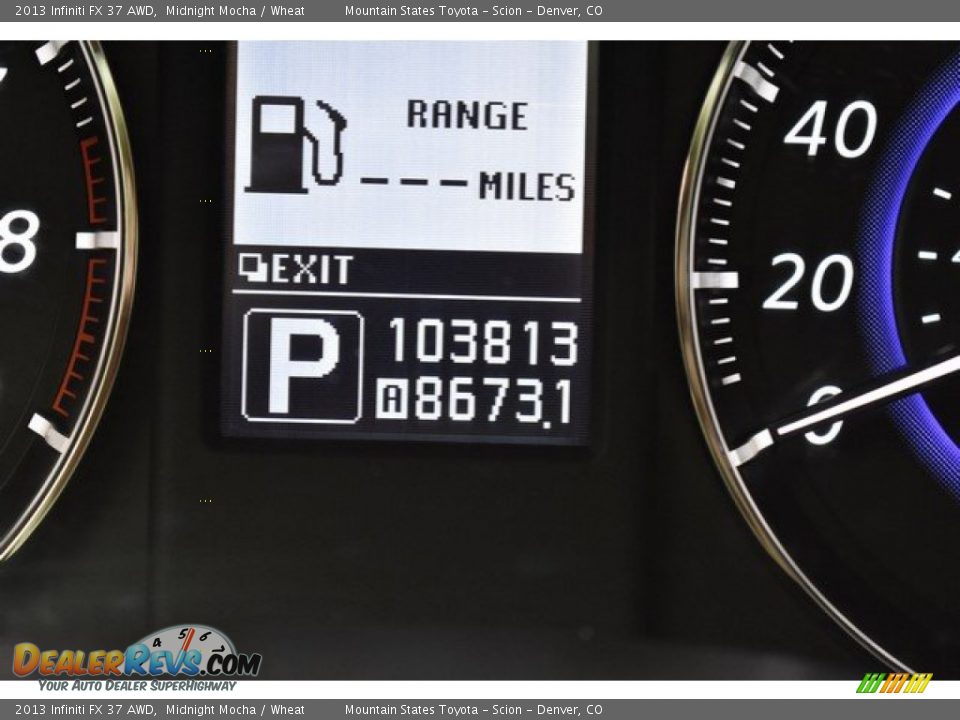 2013 Infiniti FX 37 AWD Midnight Mocha / Wheat Photo #12