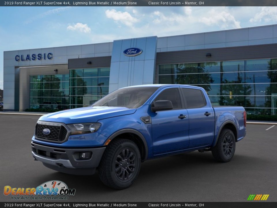 2019 Ford Ranger XLT SuperCrew 4x4 Lightning Blue Metallic / Medium Stone Photo #1
