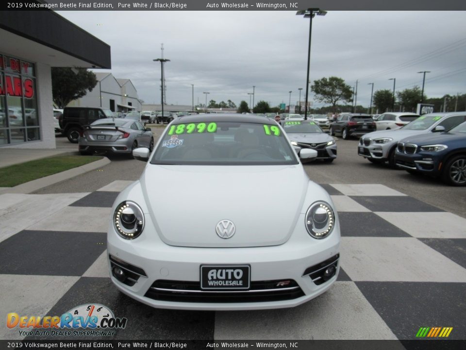 2019 Volkswagen Beetle Final Edition Pure White / Black/Beige Photo #2