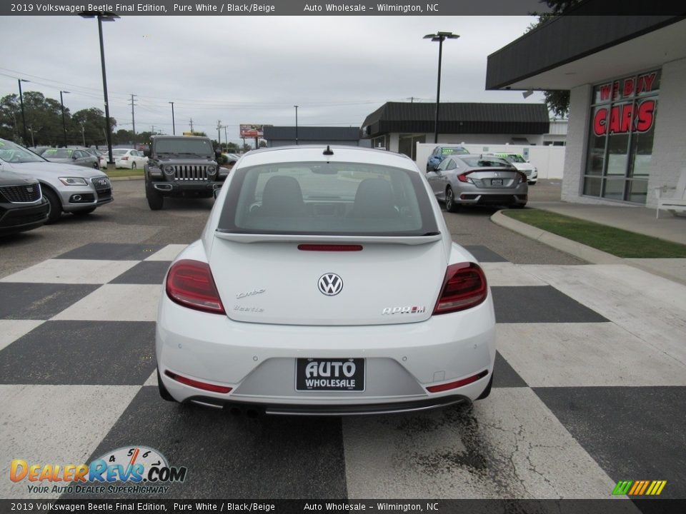 2019 Volkswagen Beetle Final Edition Pure White / Black/Beige Photo #4