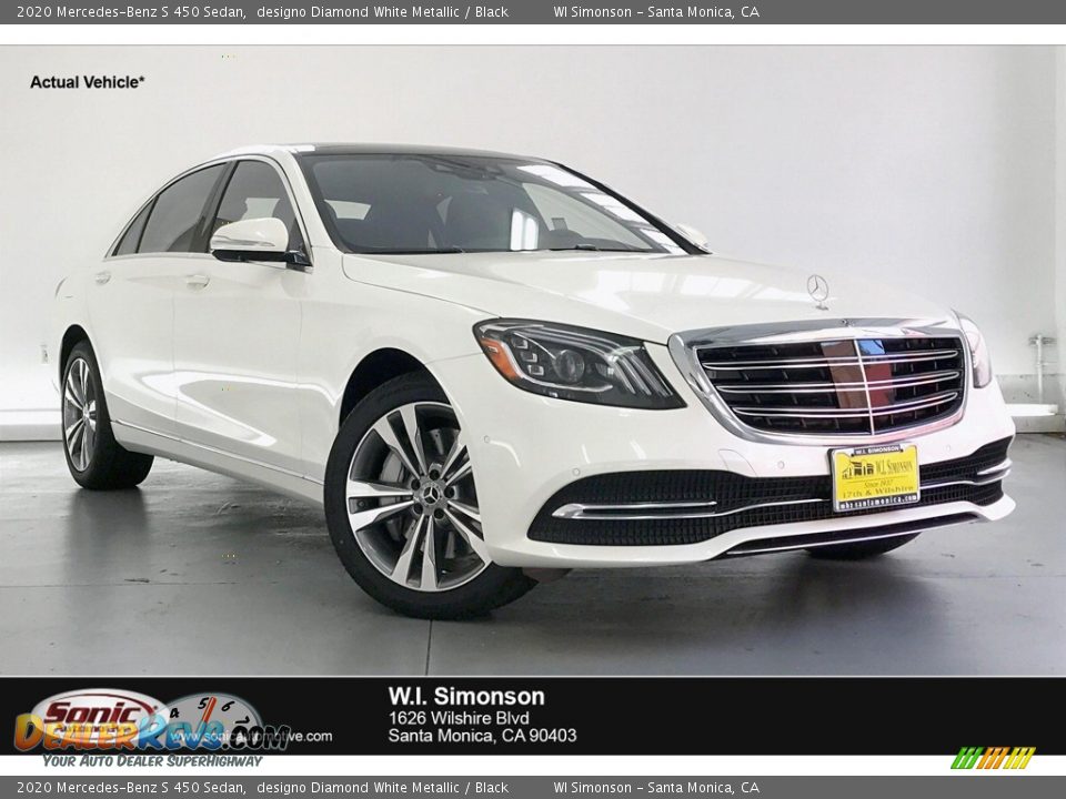 2020 Mercedes-Benz S 450 Sedan designo Diamond White Metallic / Black Photo #1