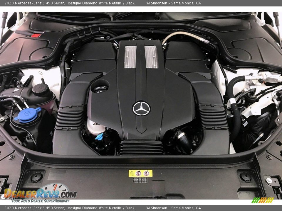 2020 Mercedes-Benz S 450 Sedan designo Diamond White Metallic / Black Photo #8