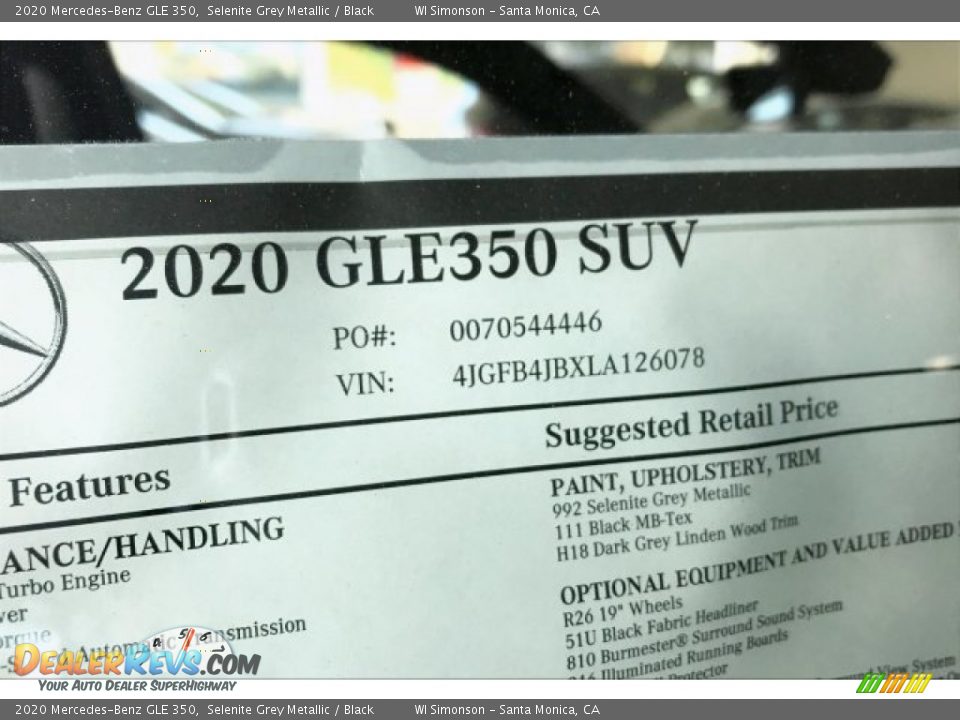 2020 Mercedes-Benz GLE 350 Selenite Grey Metallic / Black Photo #11