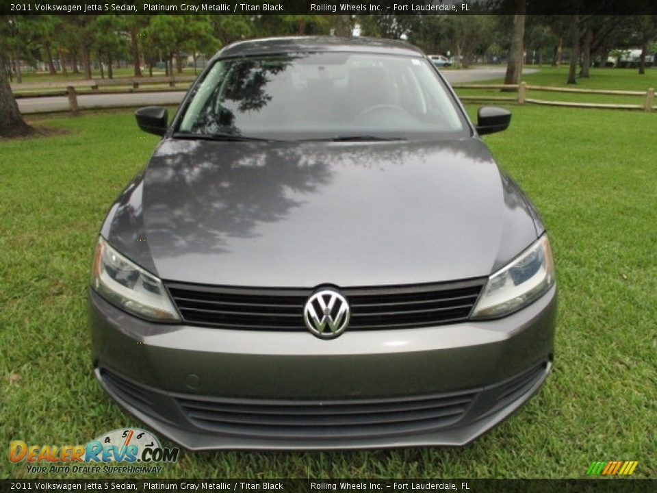 2011 Volkswagen Jetta S Sedan Platinum Gray Metallic / Titan Black Photo #15