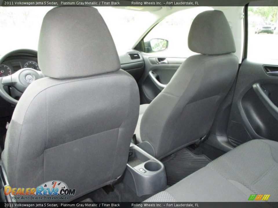 2011 Volkswagen Jetta S Sedan Platinum Gray Metallic / Titan Black Photo #16