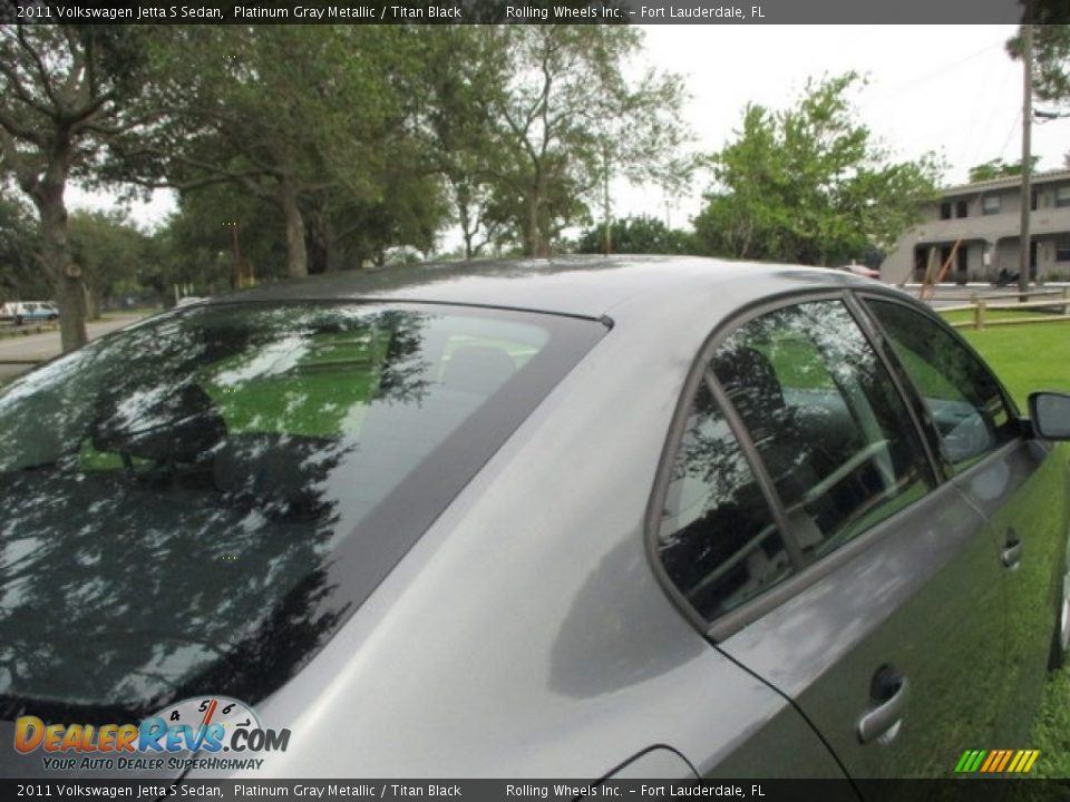 2011 Volkswagen Jetta S Sedan Platinum Gray Metallic / Titan Black Photo #25