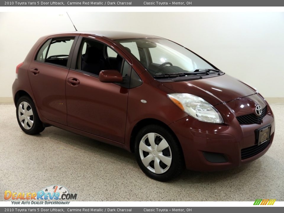 2010 Toyota Yaris 5 Door Liftback Carmine Red Metallic / Dark Charcoal Photo #1