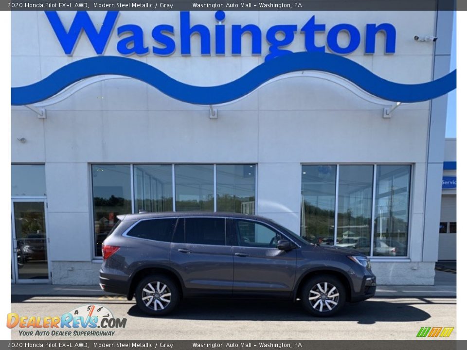 2020 Honda Pilot EX-L AWD Modern Steel Metallic / Gray Photo #1