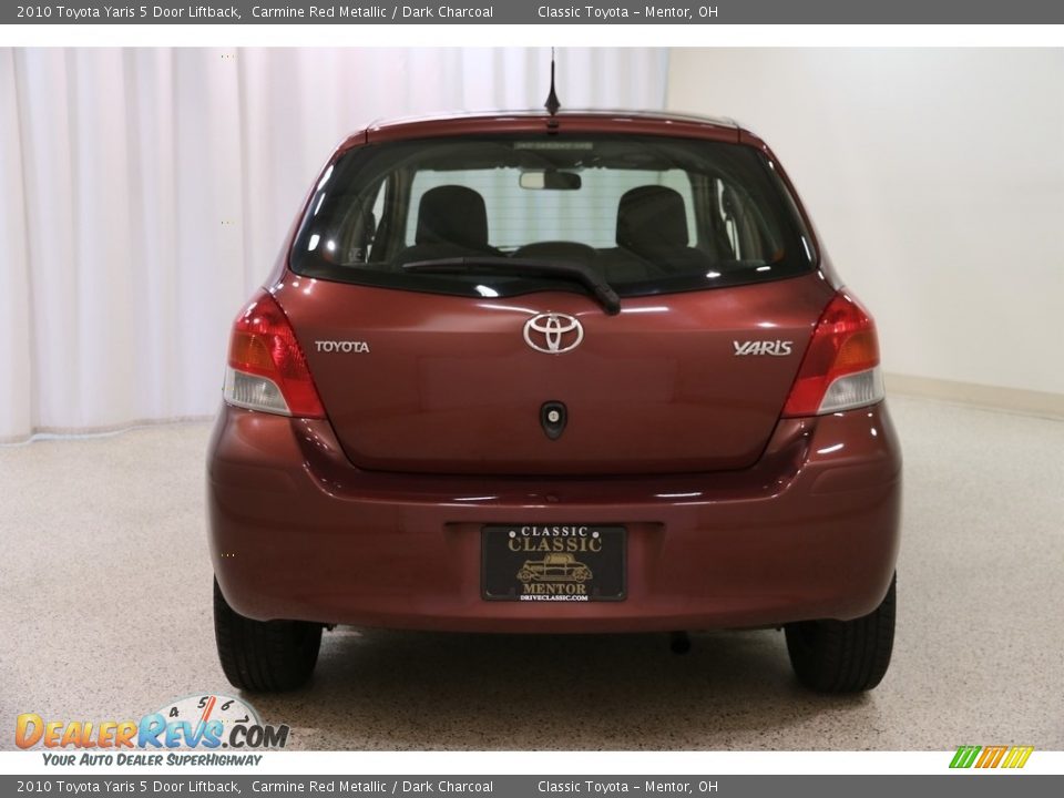 2010 Toyota Yaris 5 Door Liftback Carmine Red Metallic / Dark Charcoal Photo #15