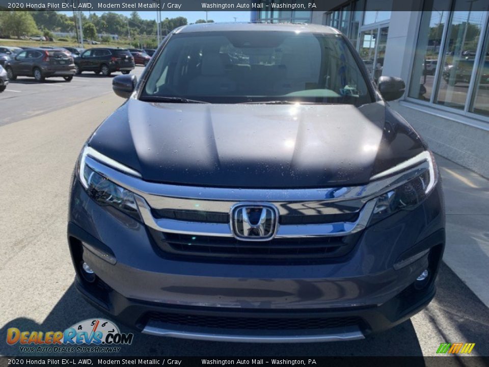 2020 Honda Pilot EX-L AWD Modern Steel Metallic / Gray Photo #3