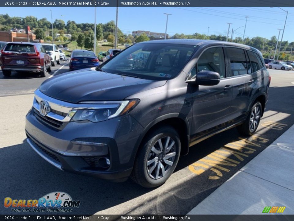 2020 Honda Pilot EX-L AWD Modern Steel Metallic / Gray Photo #4