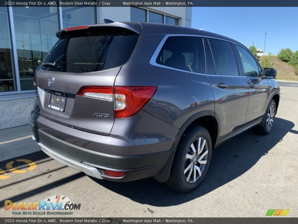 2020 Honda Pilot EX-L AWD Modern Steel Metallic / Gray Photo #7