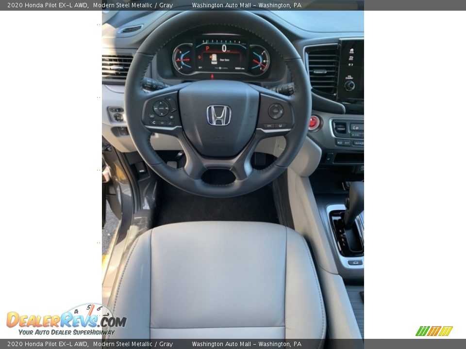 2020 Honda Pilot EX-L AWD Modern Steel Metallic / Gray Photo #13