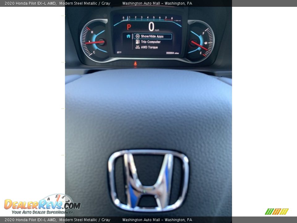 2020 Honda Pilot EX-L AWD Modern Steel Metallic / Gray Photo #36