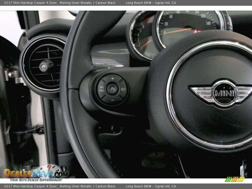 2017 Mini Hardtop Cooper 4 Door Melting Silver Metallic / Carbon Black Photo #13