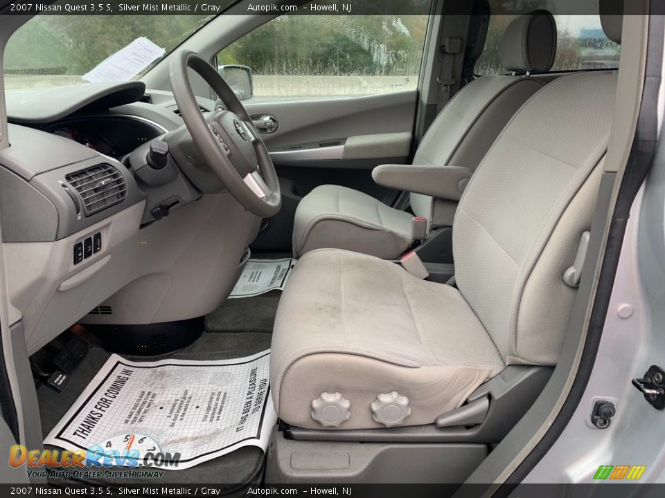 2007 Nissan Quest 3.5 S Silver Mist Metallic / Gray Photo #10