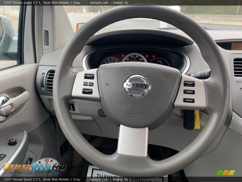 2007 Nissan Quest 3.5 S Silver Mist Metallic / Gray Photo #17