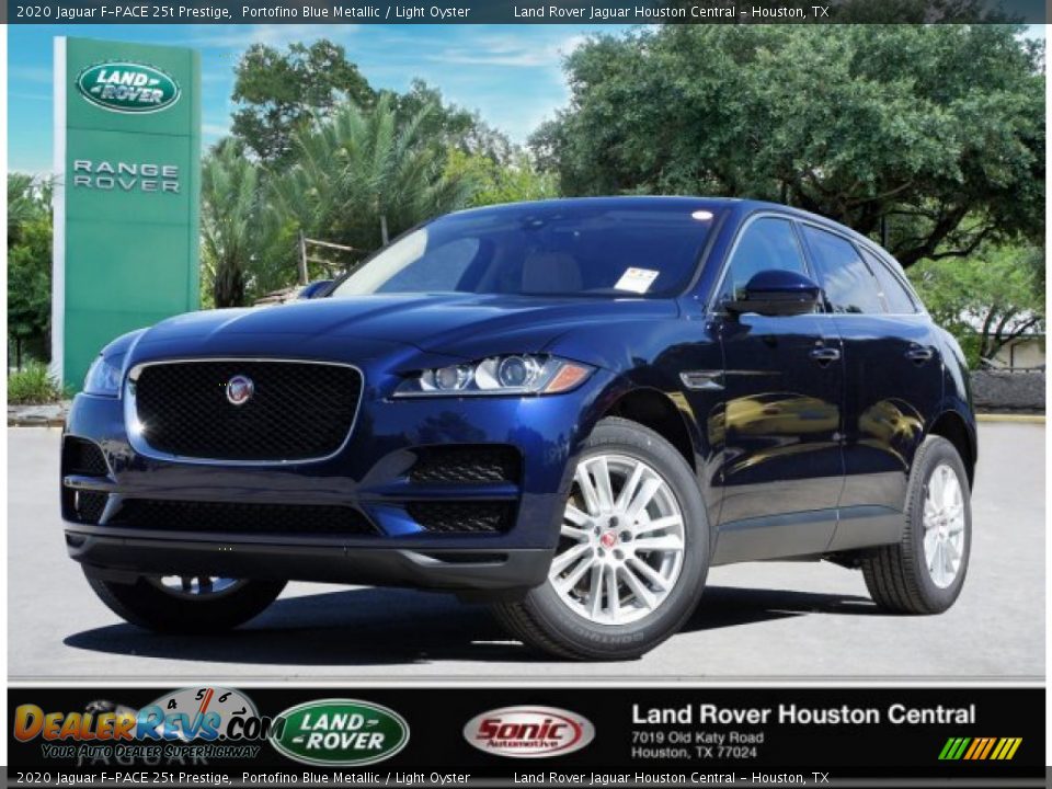 2020 Jaguar F-PACE 25t Prestige Portofino Blue Metallic / Light Oyster Photo #1