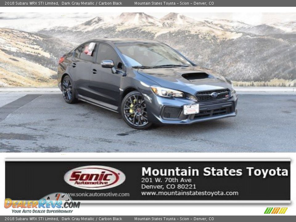 2018 Subaru WRX STI Limited Dark Gray Metallic / Carbon Black Photo #1