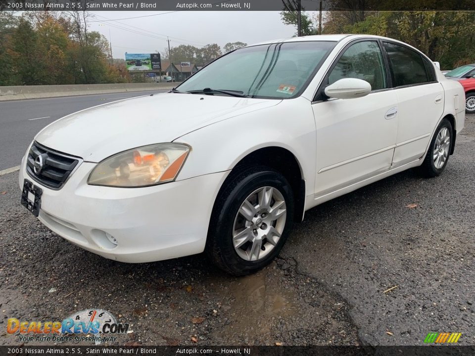 2003 Nissan Altima 2.5 S Satin White Pearl / Blond Photo #7