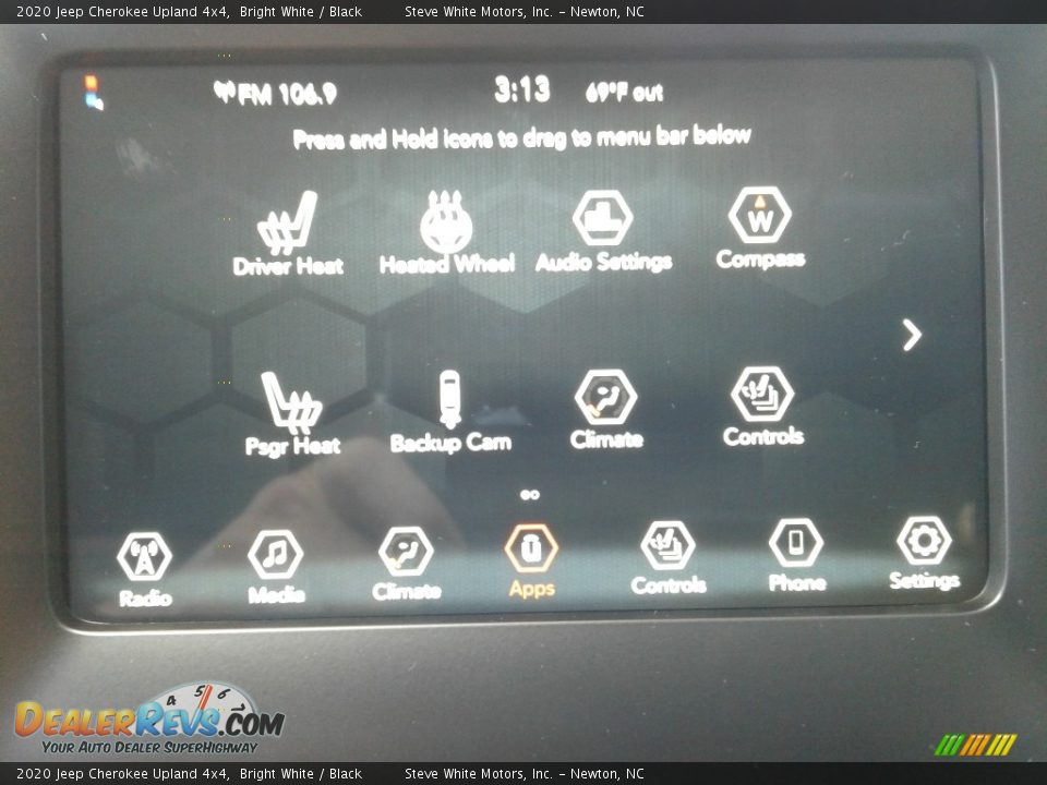 2020 Jeep Cherokee Upland 4x4 Bright White / Black Photo #24