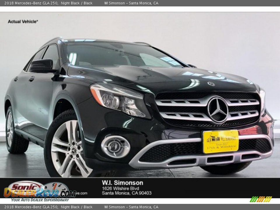 2018 Mercedes-Benz GLA 250 Night Black / Black Photo #1