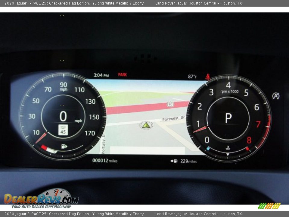 2020 Jaguar F-PACE 25t Checkered Flag Edition Gauges Photo #13