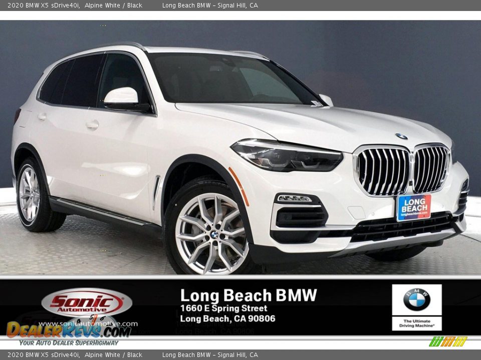 2020 BMW X5 sDrive40i Alpine White / Black Photo #1