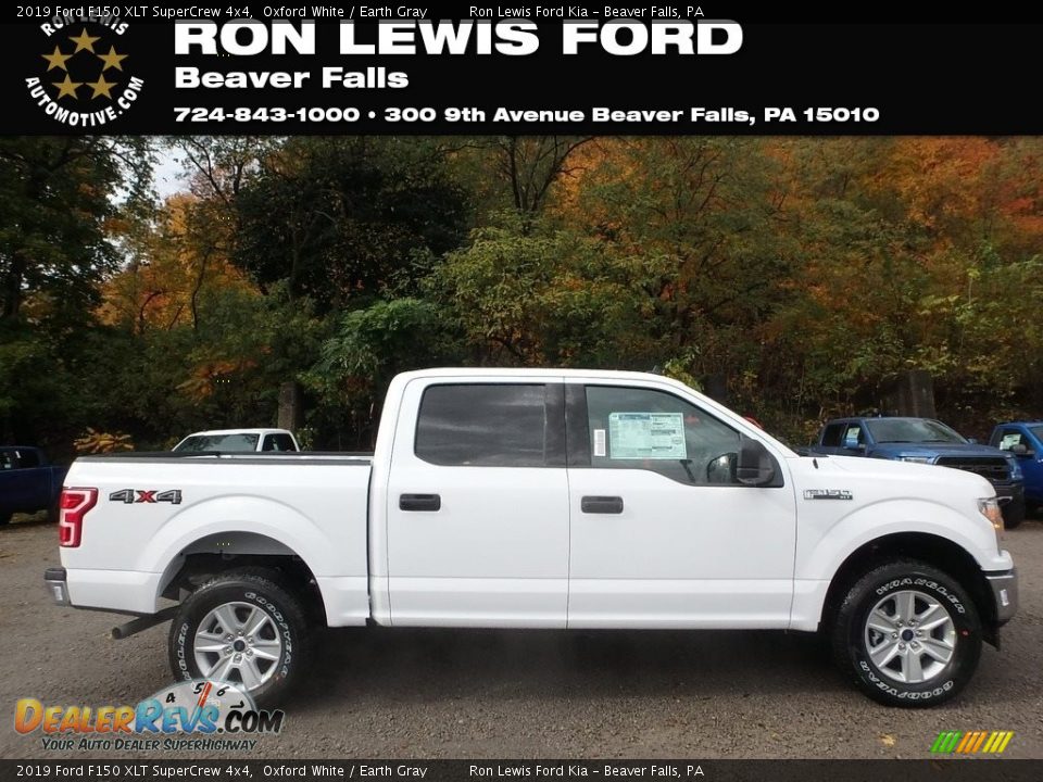 2019 Ford F150 XLT SuperCrew 4x4 Oxford White / Earth Gray Photo #1