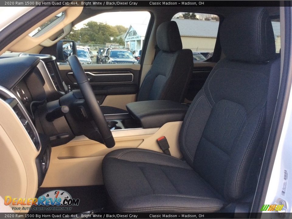 2020 Ram 1500 Big Horn Quad Cab 4x4 Bright White / Black/Diesel Gray Photo #2