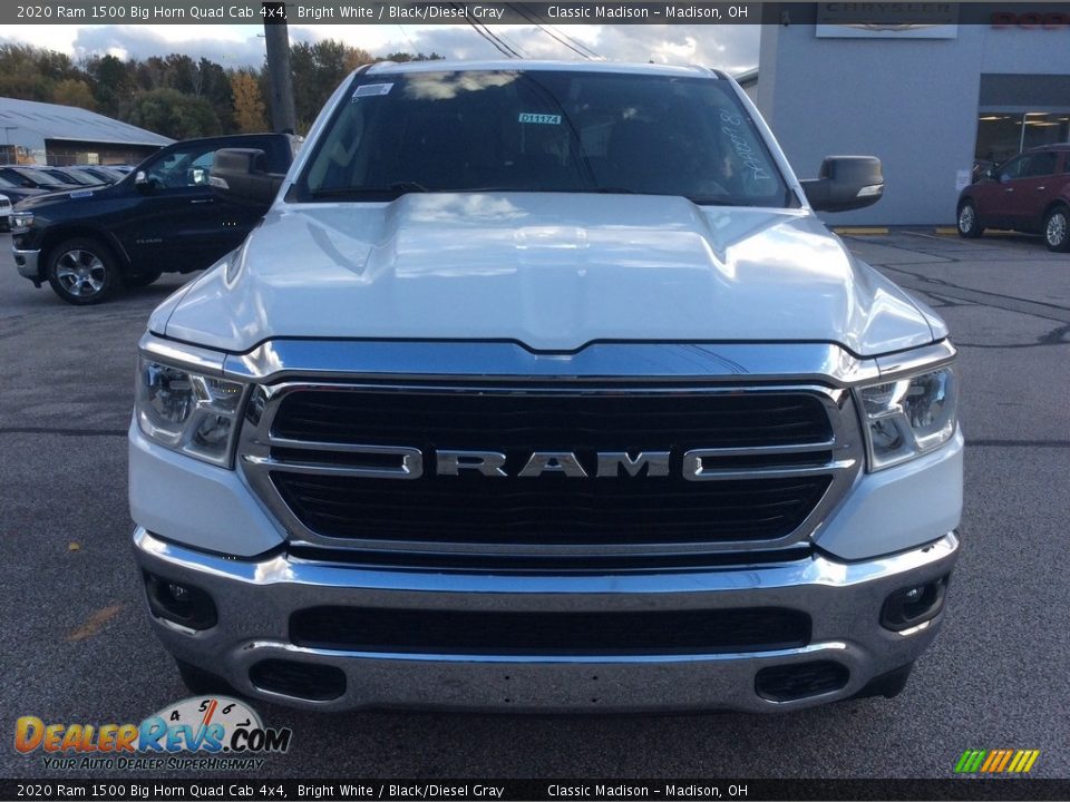 2020 Ram 1500 Big Horn Quad Cab 4x4 Bright White / Black/Diesel Gray Photo #4