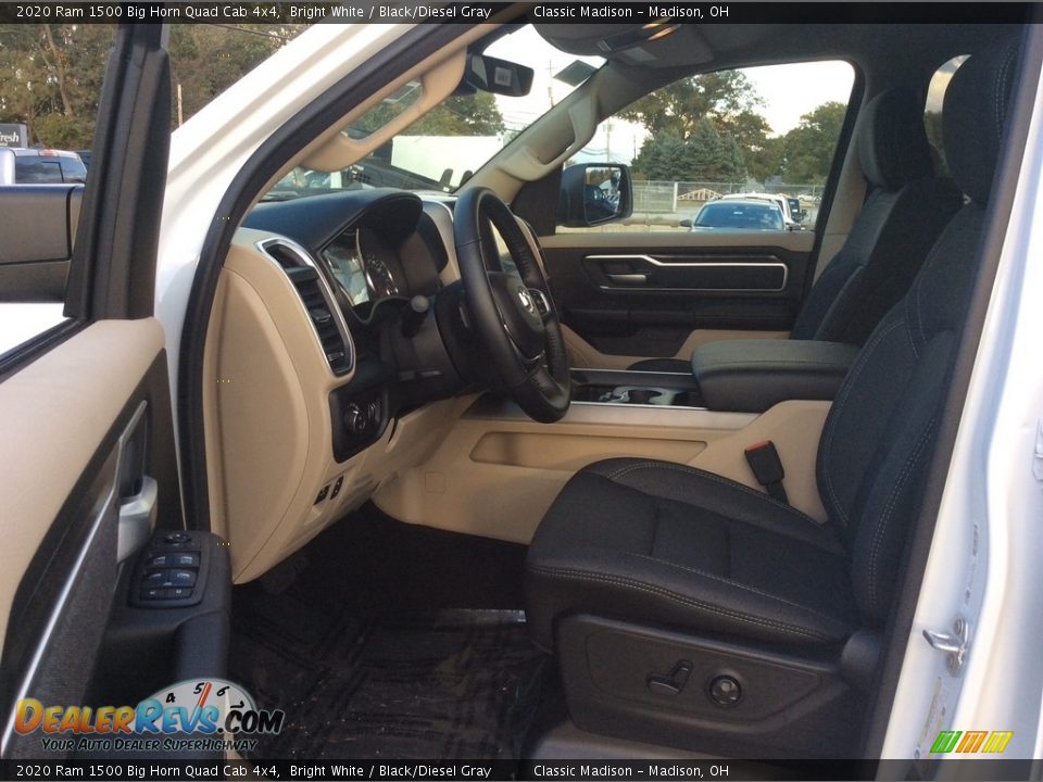 2020 Ram 1500 Big Horn Quad Cab 4x4 Bright White / Black/Diesel Gray Photo #12