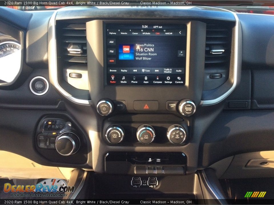 2020 Ram 1500 Big Horn Quad Cab 4x4 Bright White / Black/Diesel Gray Photo #14
