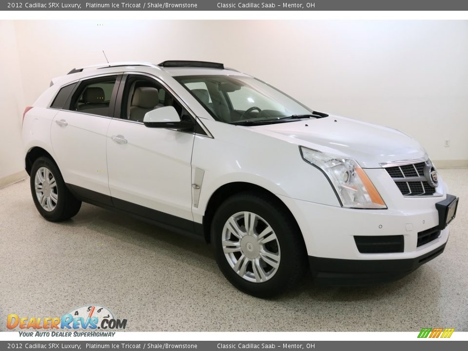 2012 Cadillac SRX Luxury Platinum Ice Tricoat / Shale/Brownstone Photo #1