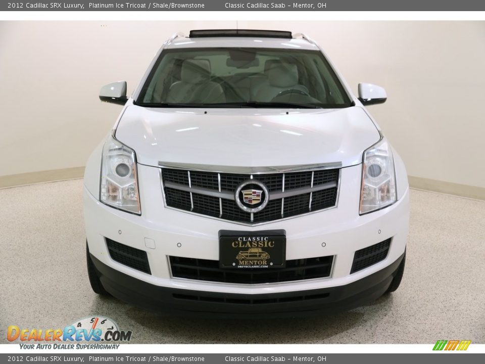 2012 Cadillac SRX Luxury Platinum Ice Tricoat / Shale/Brownstone Photo #2