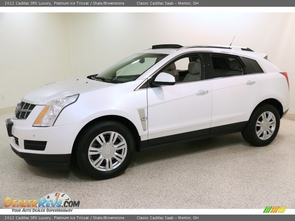 2012 Cadillac SRX Luxury Platinum Ice Tricoat / Shale/Brownstone Photo #3