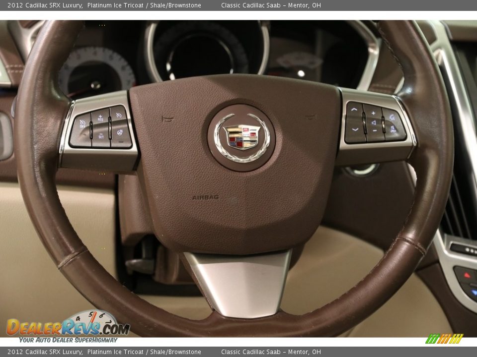 2012 Cadillac SRX Luxury Platinum Ice Tricoat / Shale/Brownstone Photo #7