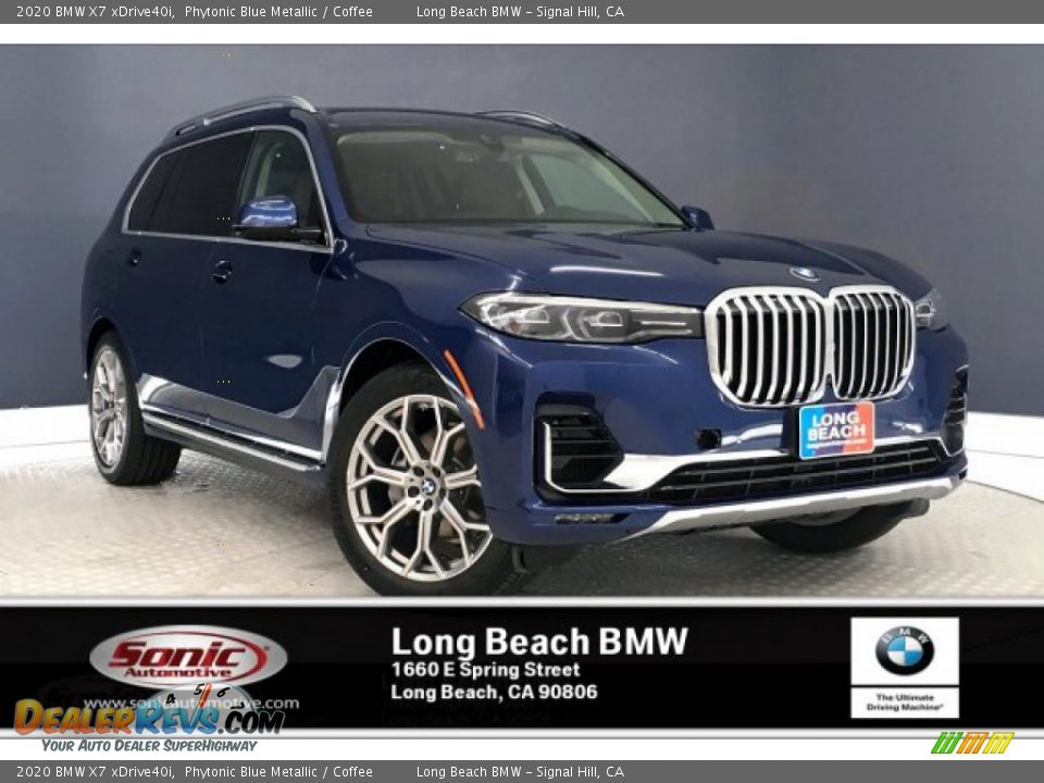 2020 BMW X7 xDrive40i Phytonic Blue Metallic / Coffee Photo #1