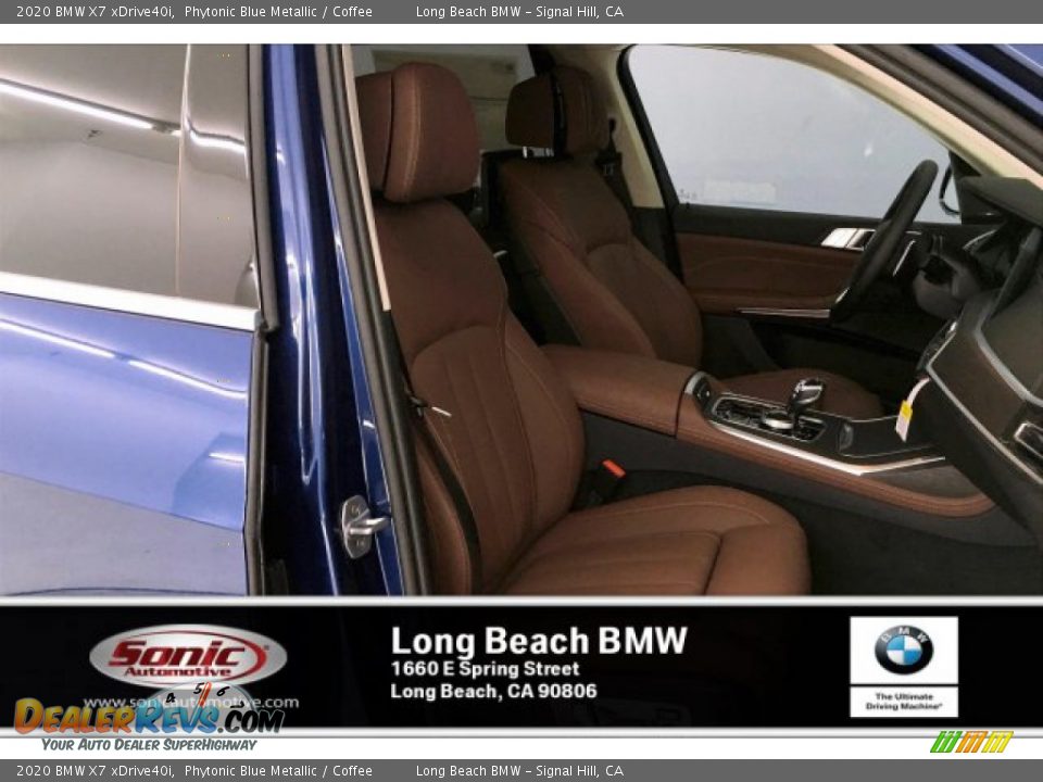 2020 BMW X7 xDrive40i Phytonic Blue Metallic / Coffee Photo #7