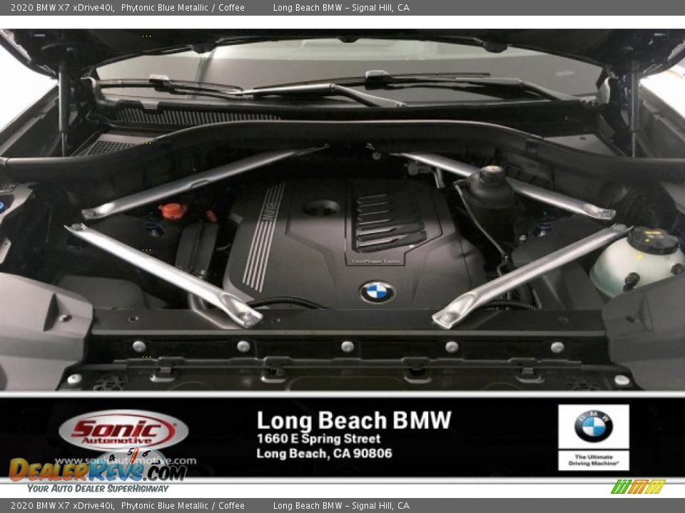 2020 BMW X7 xDrive40i Phytonic Blue Metallic / Coffee Photo #8