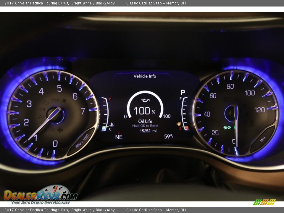 2017 Chrysler Pacifica Touring L Plus Bright White / Black/Alloy Photo #8