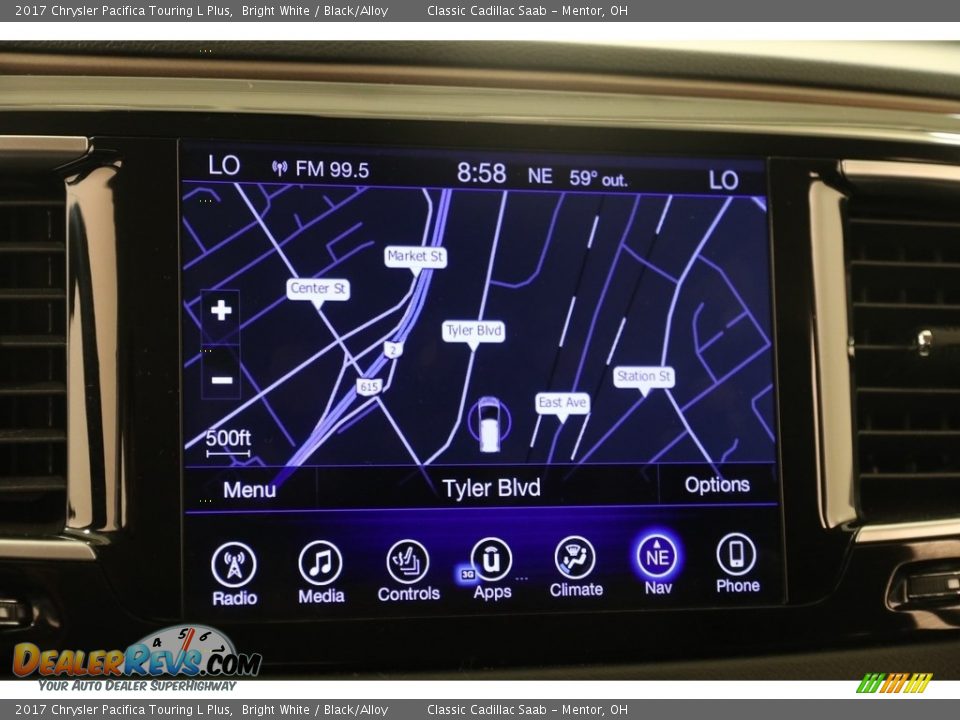 2017 Chrysler Pacifica Touring L Plus Bright White / Black/Alloy Photo #15