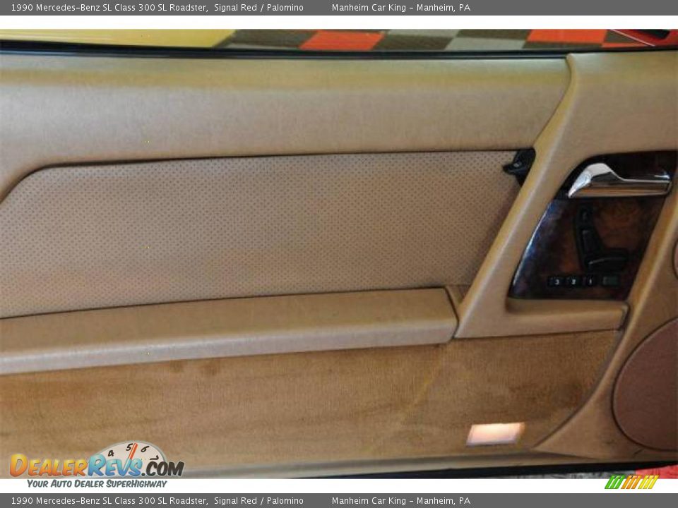 1990 Mercedes-Benz SL Class 300 SL Roadster Signal Red / Palomino Photo #11