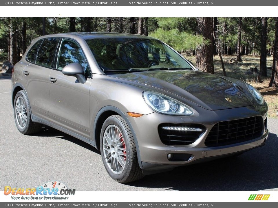 2011 Porsche Cayenne Turbo Umber Brown Metallic / Luxor Beige Photo #1