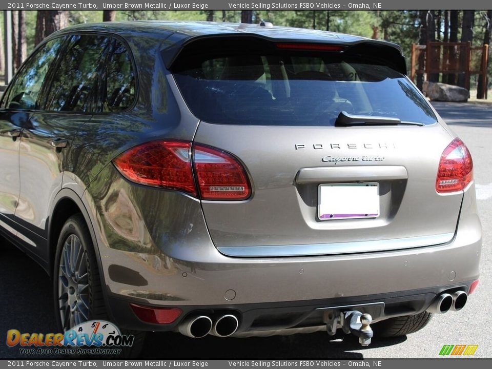 2011 Porsche Cayenne Turbo Umber Brown Metallic / Luxor Beige Photo #6