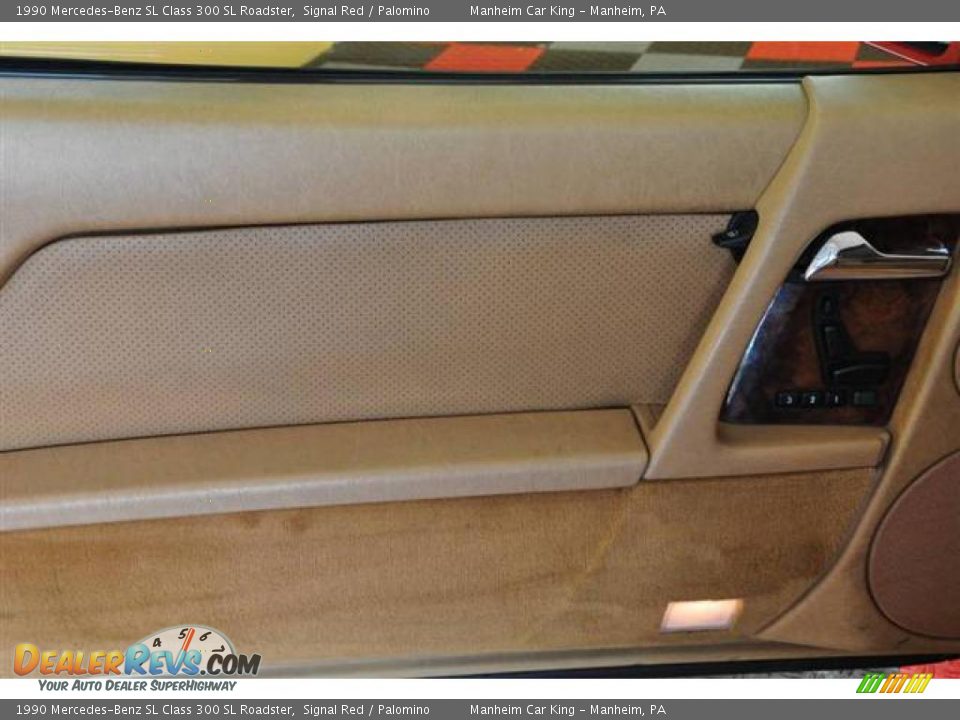 1990 Mercedes-Benz SL Class 300 SL Roadster Signal Red / Palomino Photo #27