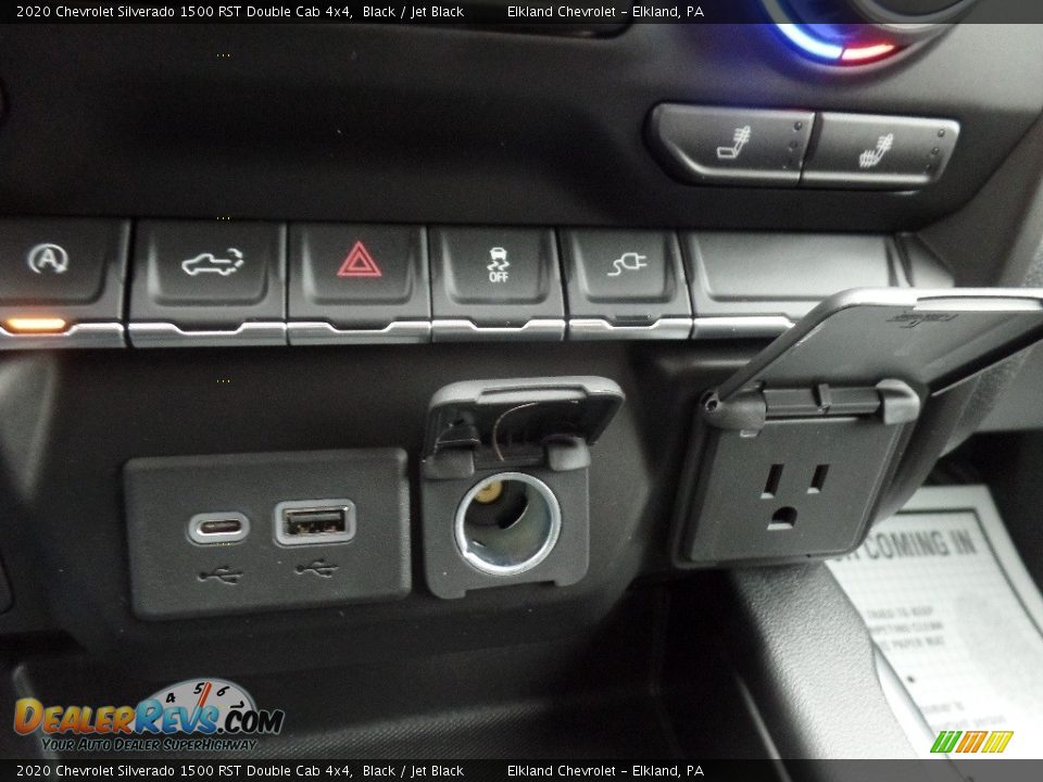 2020 Chevrolet Silverado 1500 RST Double Cab 4x4 Black / Jet Black Photo #33