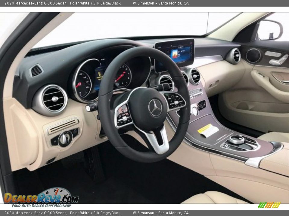 2020 Mercedes-Benz C 300 Sedan Polar White / Silk Beige/Black Photo #4