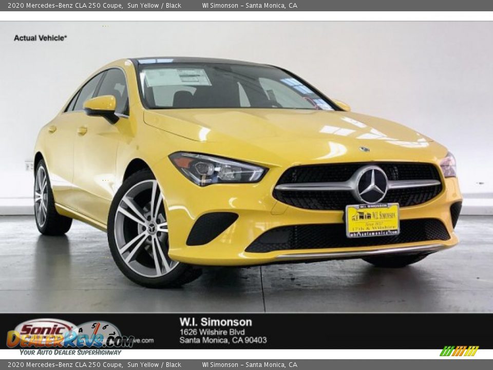 2020 Mercedes-Benz CLA 250 Coupe Sun Yellow / Black Photo #1