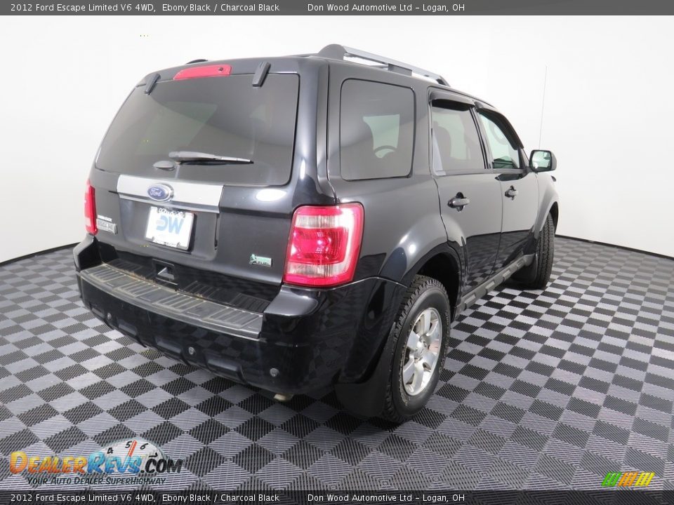 2012 Ford Escape Limited V6 4WD Ebony Black / Charcoal Black Photo #17